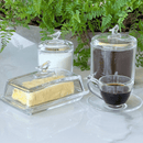 Jogo 4 Xícaras de Café Bird com Pires Cristal 80ml