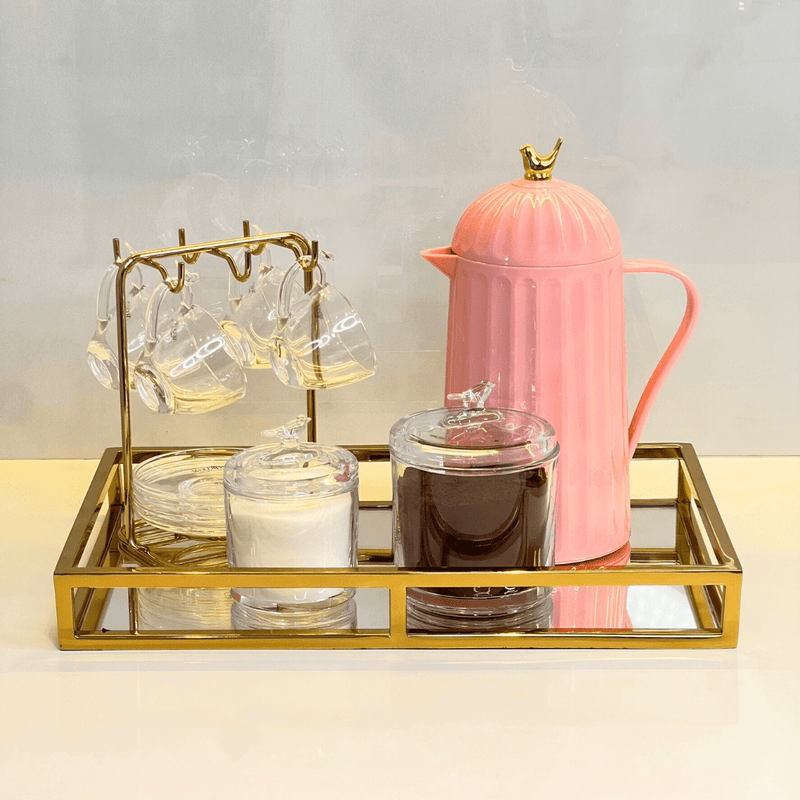 Jogo 4 Xícaras de Café Bird com Pires Cristal 80ml