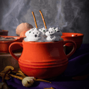 Pote de Cerâmica Retrô Laranja 16,5cm