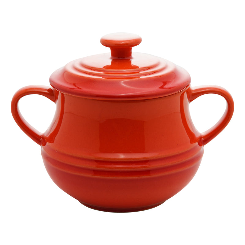 Pote de Cerâmica Retrô Laranja 16,5cm