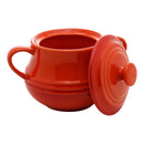 Pote de Cerâmica Retrô Laranja 16,5cm