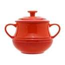 Pote de Cerâmica Retrô Laranja 16,5cm