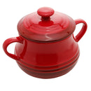 Pote de Cerâmica Retrô Vermelho 16,5cm