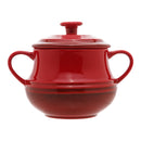 Pote de Cerâmica Retrô Vermelho 16,5cm