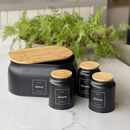 Pote Hermético para Café Sense Preto 1,1 Litros