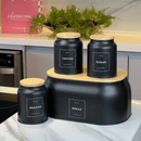 Pote Hermético para Café Sense Preto 1,1 Litros