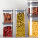 Pote Hermético Quadrado Com Tampa Transparente Vedação Tripla Pote M - 1,1 Litro