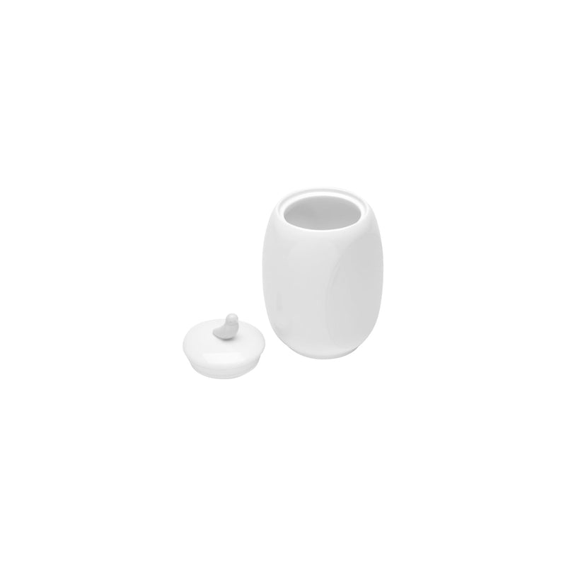 Pote Porcelana Birds com Tampa Branco 17cm