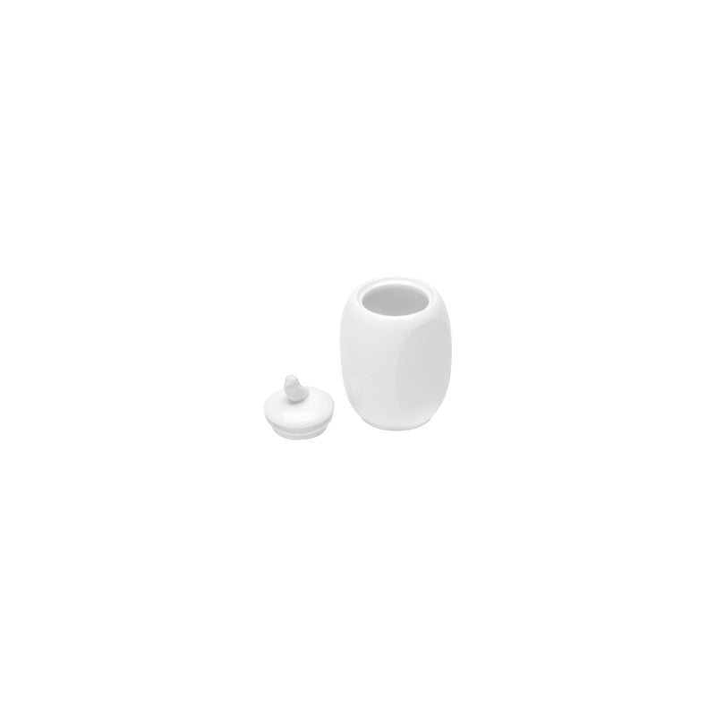 Pote Porcelana com Tampa Birds Branca 11cm