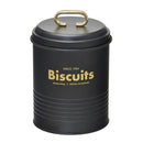 Pote Porta Mantimento Biscoito Metal Preto 19cm