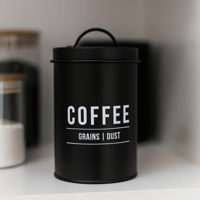 Lata Pote para Café Manhattan Preta 1,2 Litros