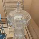 Potiche Bomboniere com Pé de Cristal 22cm Queen