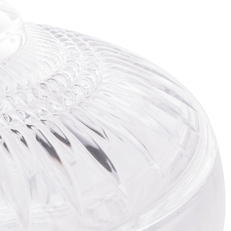 Potiche Bomboniere com Pé de Cristal 22cm Queen