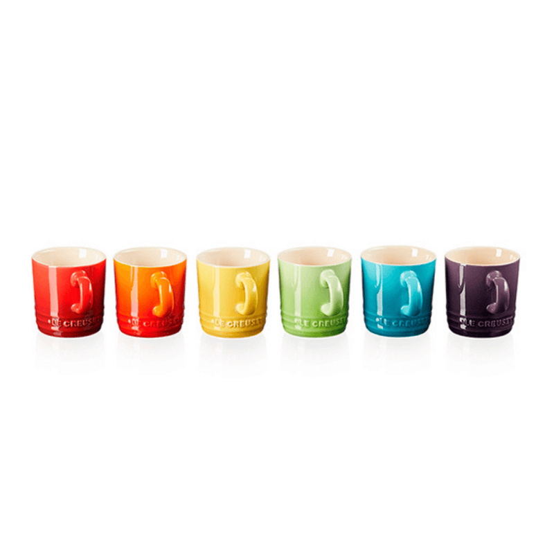 Set De 6 Canecas Espresso Cerâmica Gift Collection Le Creuset - 100 ml