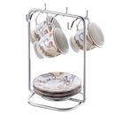 Suporte para Xicaras e Pires de Café Aço Cromado