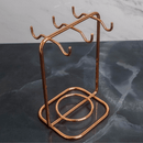 Suporte para Xicaras e Pires de Café Aço Rose Gold