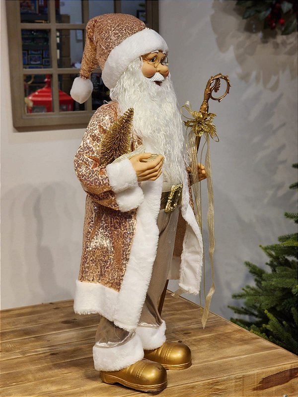 PAPAI NOEL EM PÉ ROSA