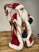 PAPAI NOEL DELUXY VERMELHO COM CÍLIOS 50CM