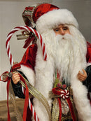 PAPAI NOEL DELUXY VERMELHO COM CÍLIOS 50CM