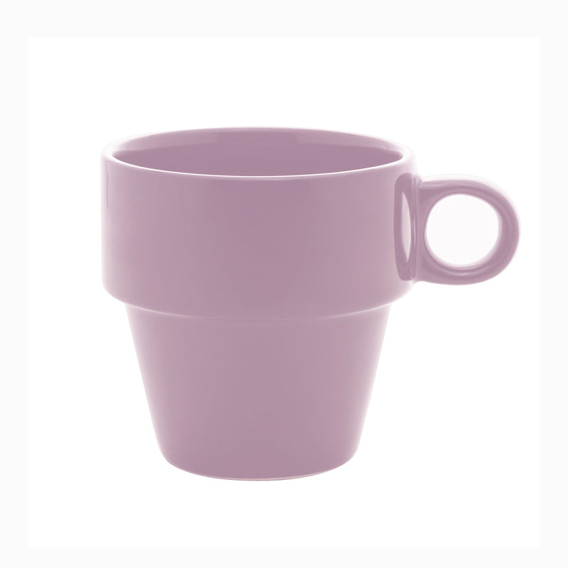 Xícara de Café Cerâmica Empilhável Lilás 90ml