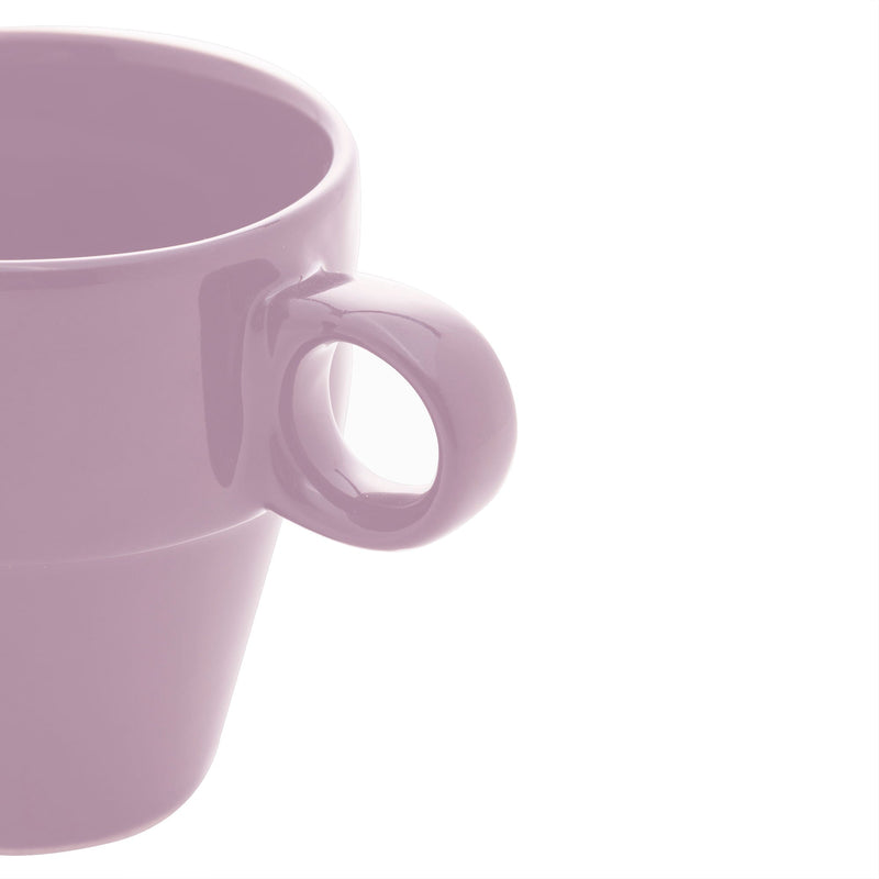 Xícara de Café Cerâmica Empilhável Lilás 90ml