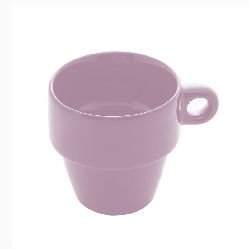 Xícara de Café Cerâmica Empilhável Lilás 90ml