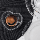 Xícara de Café com Pires de Cristal de Chumbo Borda Coração 80ml