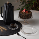 Xícara de Café com Pires de Cristal de Chumbo Borda Coração 80ml