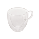 Xícara de Café Parede Dupla Coração Vidro 80 ml