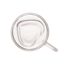 Xícara de Café Parede Dupla Coração Vidro 80 ml