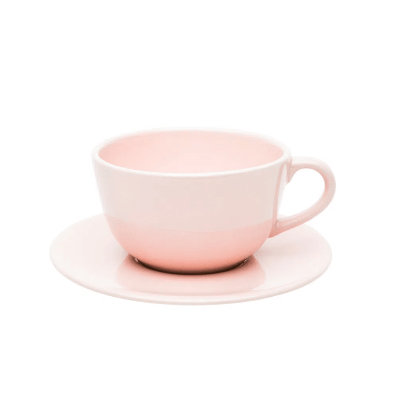 Xícara De Chá Com Pires Mia Cristal Milenial Rosa - 200 Ml