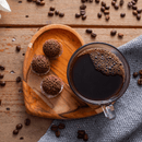 Xícara de Chá com Prato de Coração Madeira Teca - 190 ml