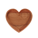 Xícara de Chá Com Prato Madeira Liptus Coração 190ml