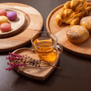 Xícara de Chá Com Prato Madeira Liptus Coração 190ml