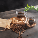 Xícara de Chá Com Prato Madeira Liptus Coração 190ml