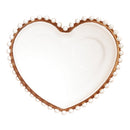 Xícara de Chá Cristal com Prato de Coração Pearl Âmbar - 180 ml