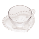 Xícara para Chá com Pires Borda Coração - 170 ml