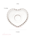 Xícara para Chá com Pires Borda Coração - 170 ml