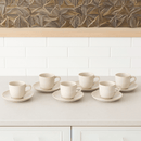 Jogo 6 Xícaras de Chá com Pires Bio Latte 170ml