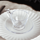 Jogo 4 Xícaras de Café Bird com Pires Cristal 80ml